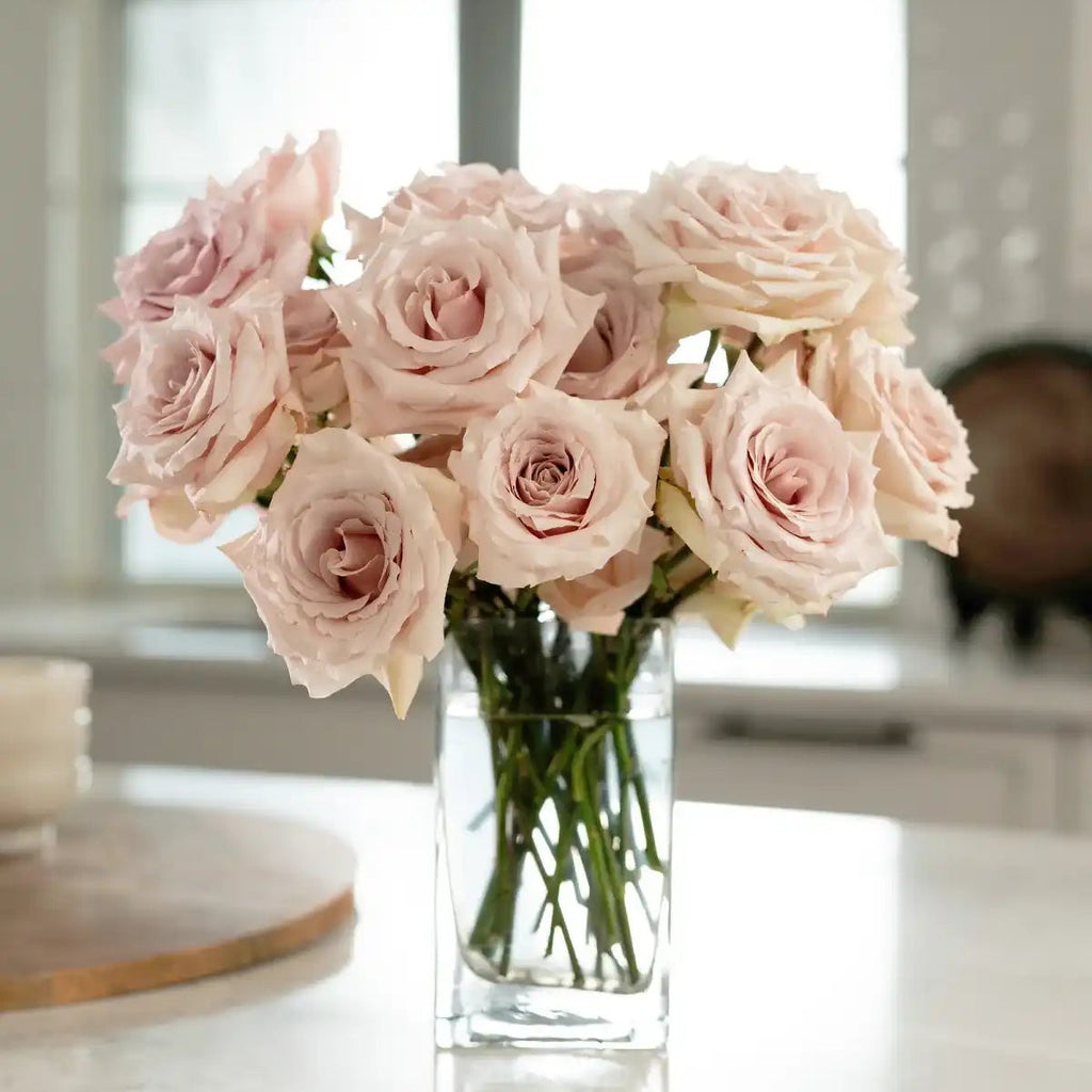 Quicksand® Pastel Pink & Soft Lavendar Rose | April & Ashley